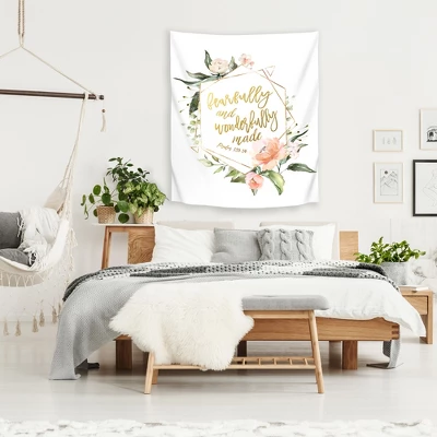 Fearfully And Wonderfully Summer Floral Geo By Wall + Wonder Wall Tapestry 1 Fearfully And Wonderfully Summer Floral Geo By Wall + Wonder Wall Tapestry