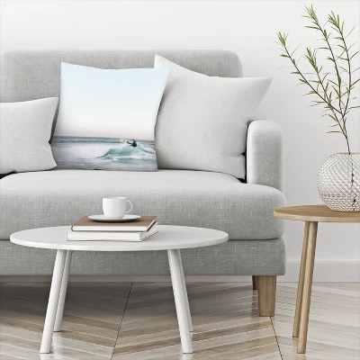 Surfer On High Wave By Tanya Shumkina Throw Pillow - Americanflat 2 Surfer On High Wave By Tanya Shumkina Throw Pillow - Americanflat - Image 2