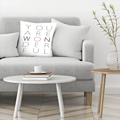 You Are Wonderful By Tanya Shumkina Throw Pillow - Americanflat 2 You Are Wonderful By Tanya Shumkina Throw Pillow - Americanflat - Image 2