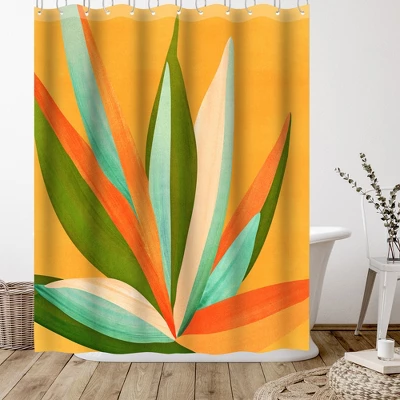 Americanflat 71" X 74" Shower Curtain, Minimalist Agave Textured3 By Modern Tropical 2 Americanflat 71" X 74" Shower Curtain, Minimalist Agave Textured3 By Modern Tropical - Image 2