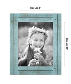 Americanflat Rustic Picture Frame With Polished Glass - Displays Textured Wood And Polished Glass For Wall And Tabletop