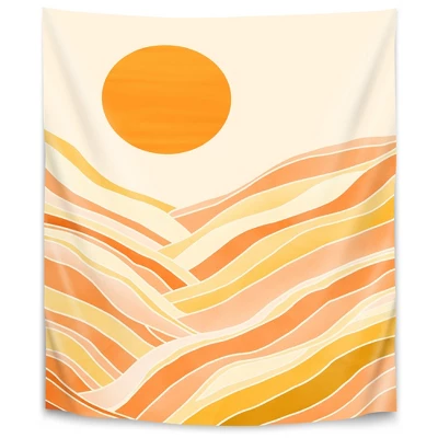 Golden Mountain Sunset By Modern Tropical Wall Tapestry 5 Golden Mountain Sunset By Modern Tropical Wall Tapestry - Image 5