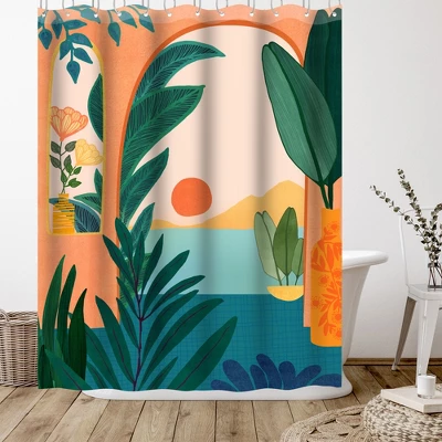 Americanflat 71" X 74" Shower Curtain, Ocean View By Modern Tropical 2 Americanflat 71" X 74" Shower Curtain, Ocean View By Modern Tropical - Image 2