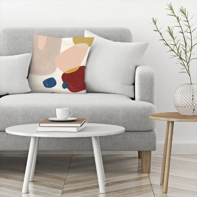 Americanflat Pink Pebbles Iii By Pi Creative Art Throw Pillow 2 Americanflat Pink Pebbles Iii By Pi Creative Art Throw Pillow - Image 2