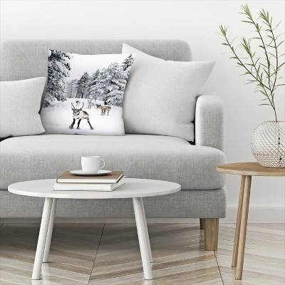 Nature Photo With Moose By Tanya Shumkina Throw Pillow - Americanflat 2 Nature Photo With Moose By Tanya Shumkina Throw Pillow - Americanflat - Image 2