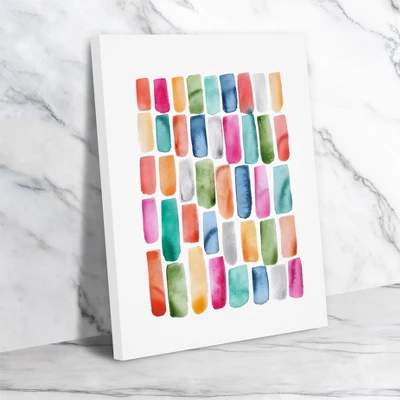 Americanflat Colorful Brushstrokes By Lisa Nohren Wrapped Canvas 2 Americanflat Colorful Brushstrokes By Lisa Nohren Wrapped Canvas - Image 2