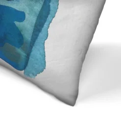 Americanflat Blue Watercolor Seaweed Painitng 2 By Jetty Home Throw Pillow