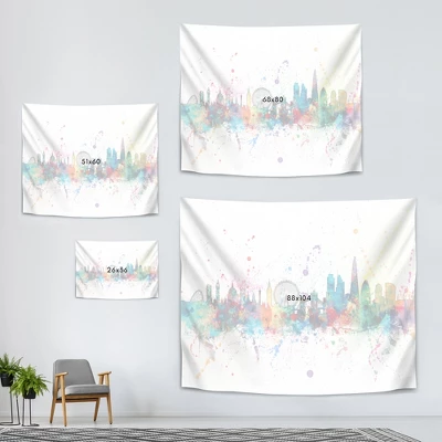 London England Skyline By Michael Tompsett Wall Tapestry - Americanflat 2 London England Skyline By Michael Tompsett Wall Tapestry - Americanflat - Image 2