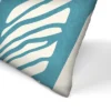 Abstract Banana Leaf Blue By Modern Tropical Throw Pillow - Americanflat
