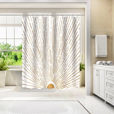 Americanflat 71" X 74" Shower Curtain, Let The Sunshine In By Modern Tropical 1 Americanflat 71" X 74" Shower Curtain, Let The Sunshine In By Modern Tropical