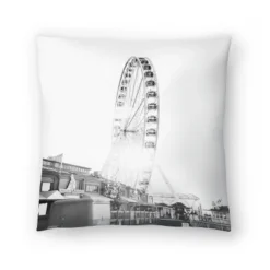 Ferries Wheel In Black And White By Tanya Shumkina Throw Pillow - Americanflat -Americanflat GUEST 2a4d1b44 ca38 4f63 a1e2 3a3a4023066b