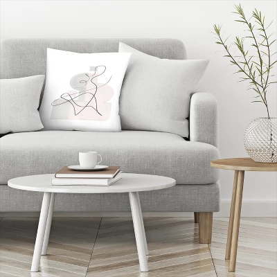 Line On Art By Tanya Shumkina Throw Pillow - Americanflat 2 Line On Art By Tanya Shumkina Throw Pillow - Americanflat - Image 2