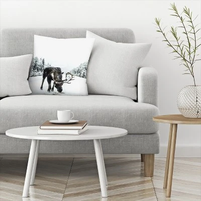 Moose By Tanya Shumkina Throw Pillow - Americanflat 2 Moose By Tanya Shumkina Throw Pillow - Americanflat - Image 2