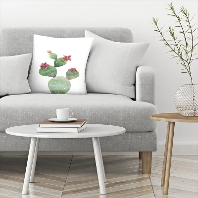 Bloomed Cactus By Tanya Shumkina Throw Pillow - Americanflat 2 Bloomed Cactus By Tanya Shumkina Throw Pillow - Americanflat - Image 2