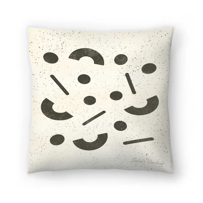 Jumbled Shapes Black Cream Throw Pillow By Pauline Stanley - Americanflat 3 Jumbled Shapes Black Cream Throw Pillow By Pauline Stanley - Americanflat - Image 3