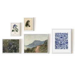 Americanflat 5 Piece Vintage Gallery Wall Art Set - Path Over The Hill, Flowers In The Valley, Violets By Maple + Oak 11 Americanflat 5 Piece Vintage Gallery Wall Art Set - Path Over The Hill, Flowers In The Valley, Violets By Maple + Oak -Americanflat GUEST 2e517d65 a10f 4cff a7e6 9cb061ab56bc