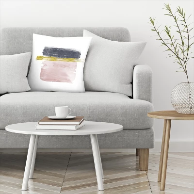 Strokes In Pink Navy And Gold By Tanya Shumkina Throw Pillow - Americanflat 2 Strokes In Pink Navy And Gold By Tanya Shumkina Throw Pillow - Americanflat - Image 2