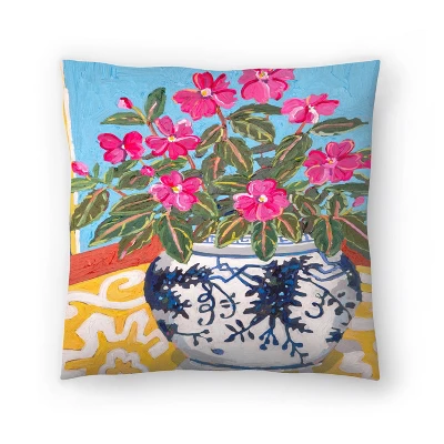 Floral On Yellow Throw Pillow By Mandy Buchanan - Americanflat 4 Floral On Yellow Throw Pillow By Mandy Buchanan - Americanflat - Image 4