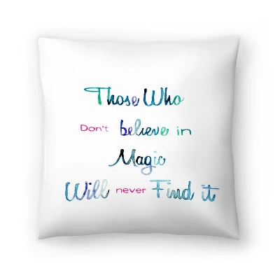 Believe In Magic Watercolor Sign By Tanya Shumkina Throw Pillow - Americanflat 4 Believe In Magic Watercolor Sign By Tanya Shumkina Throw Pillow - Americanflat - Image 4