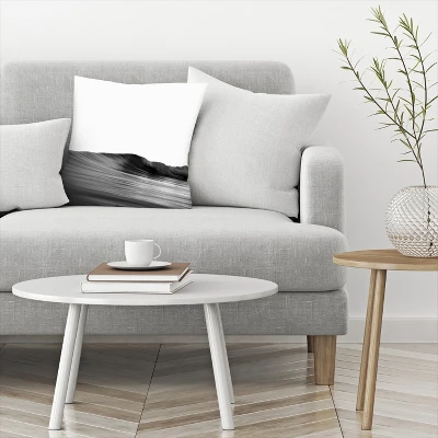 Americanflat Wave Black And White By Nuada Throw Pillow 2 Americanflat Wave Black And White By Nuada Throw Pillow - Image 2