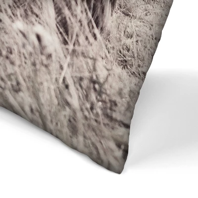 Highland Cow On The Autumn Field With Hay By Tanya Shumkina Throw Pillow - Americanflat 1 Highland Cow On The Autumn Field With Hay By Tanya Shumkina Throw Pillow - Americanflat