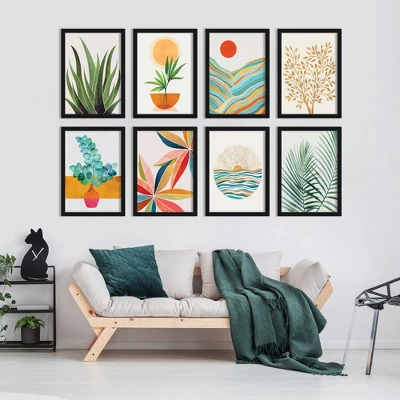 Modern Tropical Greenery By Modern Tropical - Modern Botanical 8 Piece Black Framed Art Set - Americanflat 1 Modern Tropical Greenery By Modern Tropical - Modern Botanical 8 Piece Black Framed Art Set - Americanflat