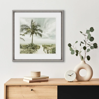 Americanflat Path To The Beach 20"x20" Pewter Framed Print Under Glass 1 Americanflat Path To The Beach 20"x20" Pewter Framed Print Under Glass