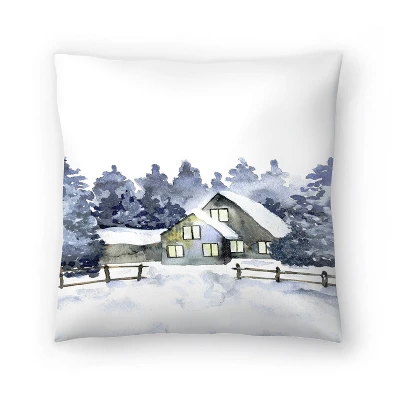 Watercolor Forest Home By Tanya Shumkina Throw Pillow - Americanflat 4 Watercolor Forest Home By Tanya Shumkina Throw Pillow - Americanflat - Image 4