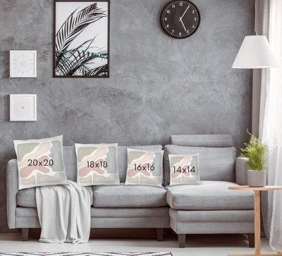 Blog Shapes Watercolor Throw Pillow By Pauline Stanley - Americanflat 1 Blog Shapes Watercolor Throw Pillow By Pauline Stanley - Americanflat