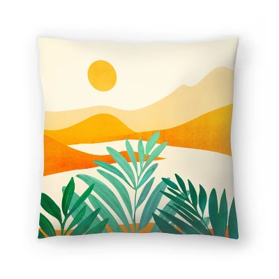 Alpine Sunset Sq Yellow By Modern Tropical Throw Pillow - Americanflat 5 Alpine Sunset Sq Yellow By Modern Tropical Throw Pillow - Americanflat - Image 5