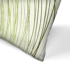 Americanflat Abstract Circles In Summer Green By Modern Tropical Throw Pillow