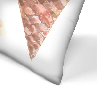 Americanflat Watercolor Ice Cream Cone Pattern By Jetty Home Throw Pillow 1 Americanflat Watercolor Ice Cream Cone Pattern By Jetty Home Throw Pillow