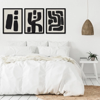 (Set Of 3) Triptych Wall Art Ink Mazes By Ejaaz Haniff - Set Of 3 Framed Prints - Americanflat 1 (Set Of 3) Triptych Wall Art Ink Mazes By Ejaaz Haniff - Set Of 3 Framed Prints - Americanflat