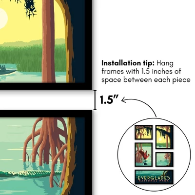 Americanflat Everglades National Park Spoonbill 5 Piece Grid Wall Art Room Decor Set - Botanical Animal Modern Home Decor Wall Prints 3 Americanflat Everglades National Park Spoonbill 5 Piece Grid Wall Art Room Decor Set - Botanical Animal Modern Home Decor Wall Prints - Image 3