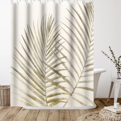 Americanflat 71" X 74" Shower Curtain Neutral Styles By Modern Tropical 2 Americanflat 71" X 74" Shower Curtain Neutral Styles By Modern Tropical - Image 2