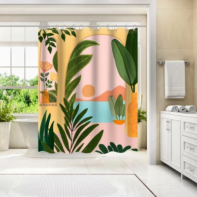Americanflat 71" X 74" Shower Curtain, Ocean View 2 By Modern Tropical 1 Americanflat 71" X 74" Shower Curtain, Ocean View 2 By Modern Tropical