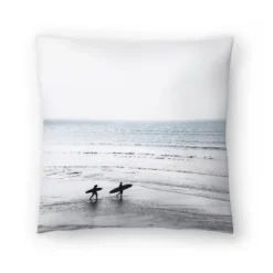 Two Surfers On The Beach By Tanya Shumkina Throw Pillow - Americanflat -Americanflat GUEST 5ad35ecd 951b 4019 ad7d 5168d315fad3