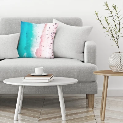 Coastal Pink By Tanya Shumkina Throw Pillow - Americanflat 2 Coastal Pink By Tanya Shumkina Throw Pillow - Americanflat - Image 2