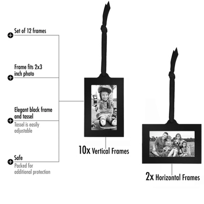 Americanflat Bronze Family Tree With Plexiglass - Hanging Picture Frames 2x3 In Black And Adjustable Ribbon Tassels 3 Americanflat Bronze Family Tree With Plexiglass - Hanging Picture Frames 2x3 In Black And Adjustable Ribbon Tassels - Image 3