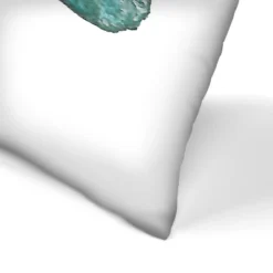 Americanflat Watercolor Blue And Green Succulent 2 By Jetty Home Throw Pillow