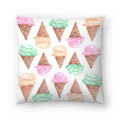 Americanflat Watercolor Ice Cream Cone Pattern By Jetty Home Throw Pillow 12 Americanflat Watercolor Ice Cream Cone Pattern By Jetty Home Throw Pillow -Americanflat GUEST 6422b911 bf16 4969 9644 782c95275d59