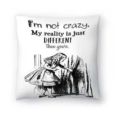 Alice In Wonderland Im Not Crazy By Tanya Shumkina Throw Pillow - Americanflat 4 Alice In Wonderland Im Not Crazy By Tanya Shumkina Throw Pillow - Americanflat - Image 4