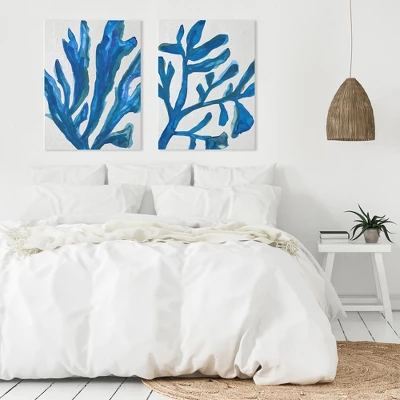 (Set Of 2) Blue Watercolor Seaweed Painitng By Jetty Home Wall Art Set - Americanflat 1 (Set Of 2) Blue Watercolor Seaweed Painitng By Jetty Home Wall Art Set - Americanflat