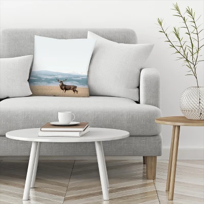 Colorado Meadow With A Deer By Tanya Shumkina Throw Pillow - Americanflat 2 Colorado Meadow With A Deer By Tanya Shumkina Throw Pillow - Americanflat - Image 2