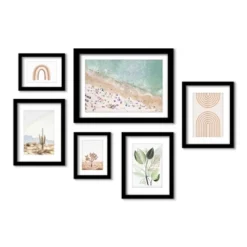 (Set Of 6) Framed Prints Gallery Wall Art Set Pastel Beach By Sisi And Seb - Americanflat -Americanflat GUEST 68c3ae76 ae46 4a57 b4b9 60f25d5930c8
