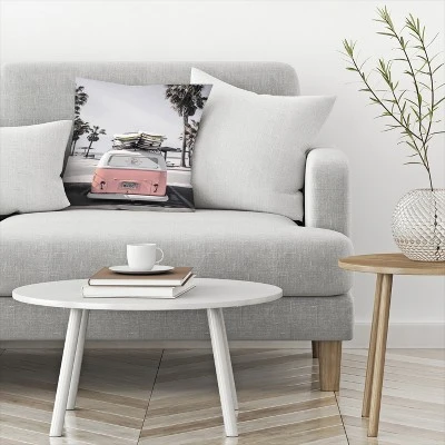 V W Old Bus By Tanya Shumkina Throw Pillow - Americanflat 2 V W Old Bus By Tanya Shumkina Throw Pillow - Americanflat - Image 2