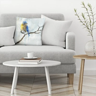 Americanflat Little Blue Bird I By Pi Creative Art Throw Pillow 2 Americanflat Little Blue Bird I By Pi Creative Art Throw Pillow - Image 2