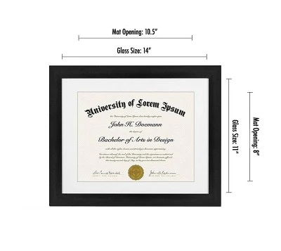 Americanflat Diploma Frame With Tempered Shatter-resistant Glass - Available In A Variety Of Sizes 1 Americanflat Diploma Frame With Tempered Shatter-resistant Glass - Available In A Variety Of Sizes