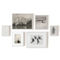 Americanflat 6 Piece Vintage Gallery Wall Art Set - Mountain Range, Four Ravens, Winter Tree, Beached Fishing Boat, Chaos By Maple + Oak 11 Americanflat 6 Piece Vintage Gallery Wall Art Set - Mountain Range, Four Ravens, Winter Tree, Beached Fishing Boat, Chaos By Maple + Oak -Americanflat GUEST 6db8e631 15f3 4210 8490 132dc375f669