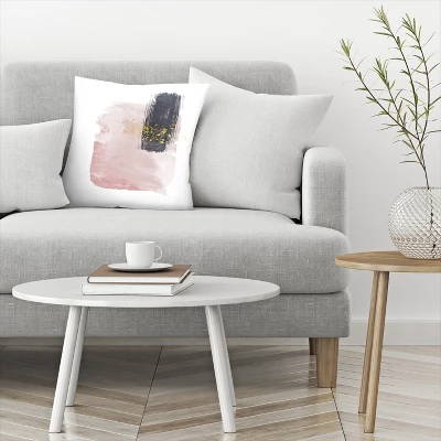Watercolor Stains With Gold By Tanya Shumkina Throw Pillow - Americanflat 2 Watercolor Stains With Gold By Tanya Shumkina Throw Pillow - Americanflat - Image 2